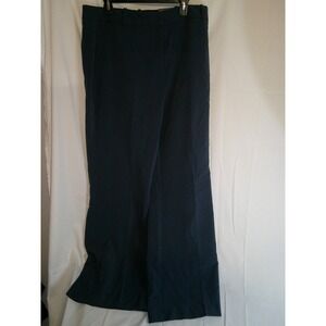 Worthington Women's High Rise Trouser Flare Leg Blue Career Pant Size 16 $49 NWT